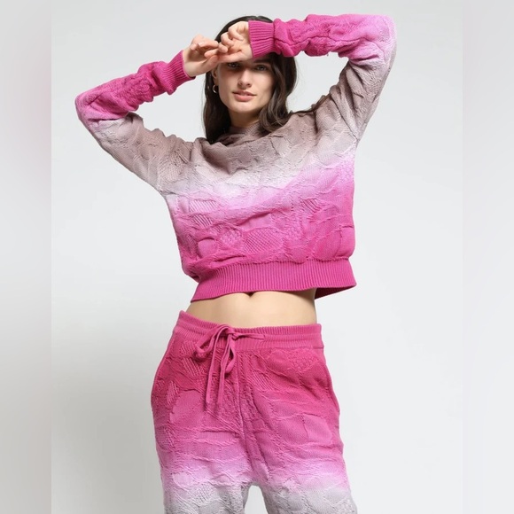 Twenty Montreal Crossover Netting Sweater Dip Dye Hoodie Size S - Picture 6 of 8